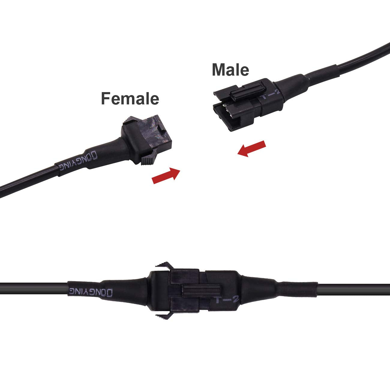 YiLaie 4 PCS 47 inch Extension Cables for Use with LED Rock Lights, RGB NEON Accent Kits for LED Motorcycle ATV, SUV Car Light Multi-Color Neon Strip (4pcs)