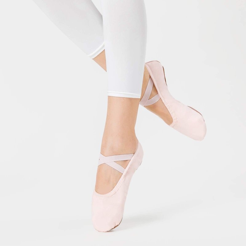 Stelle Canvas Ballet Shoes Toddler Girls Ballet Slippers No-Tie Boys Dance Shoes(Ballet Pink,6MT)
