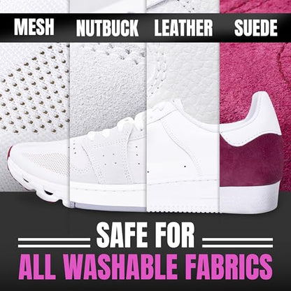 Pink Miracle Shoe Cleaner Kit with Bottle and Brush For Fabric Cleaner For Leather, Whites, Suede and Nubuck Sneakers (4 Oz)