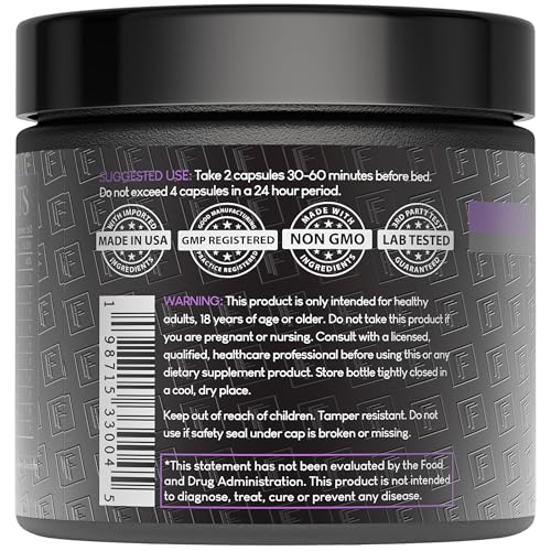 Formulation Factory The Night Before 10-in-1 Midnight Maximizer Sleep Supplement, Magnesium Glycinate, L-Theanine & More, Stress Relief, Relaxation, Recovery, Focus (120 Capsules – 2 Month Supply)