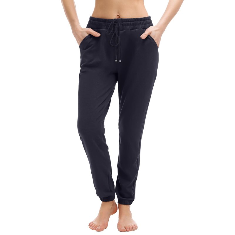 Walifrey Womens Joggers with Pockets, Drawstring Sweatpants Women for Lounging Jogging Gym and Workout Navy,1 Pack Navy XL