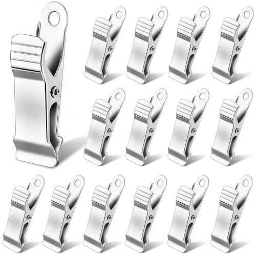 20 Pcs Small Metal Clips Spring Mini Clamps for Crafts, Metal Clamps for Baking, Stainless Steel Small Clips for Backdrop Office Paper Hanging Lights, Spring Clamps Alligator Clips