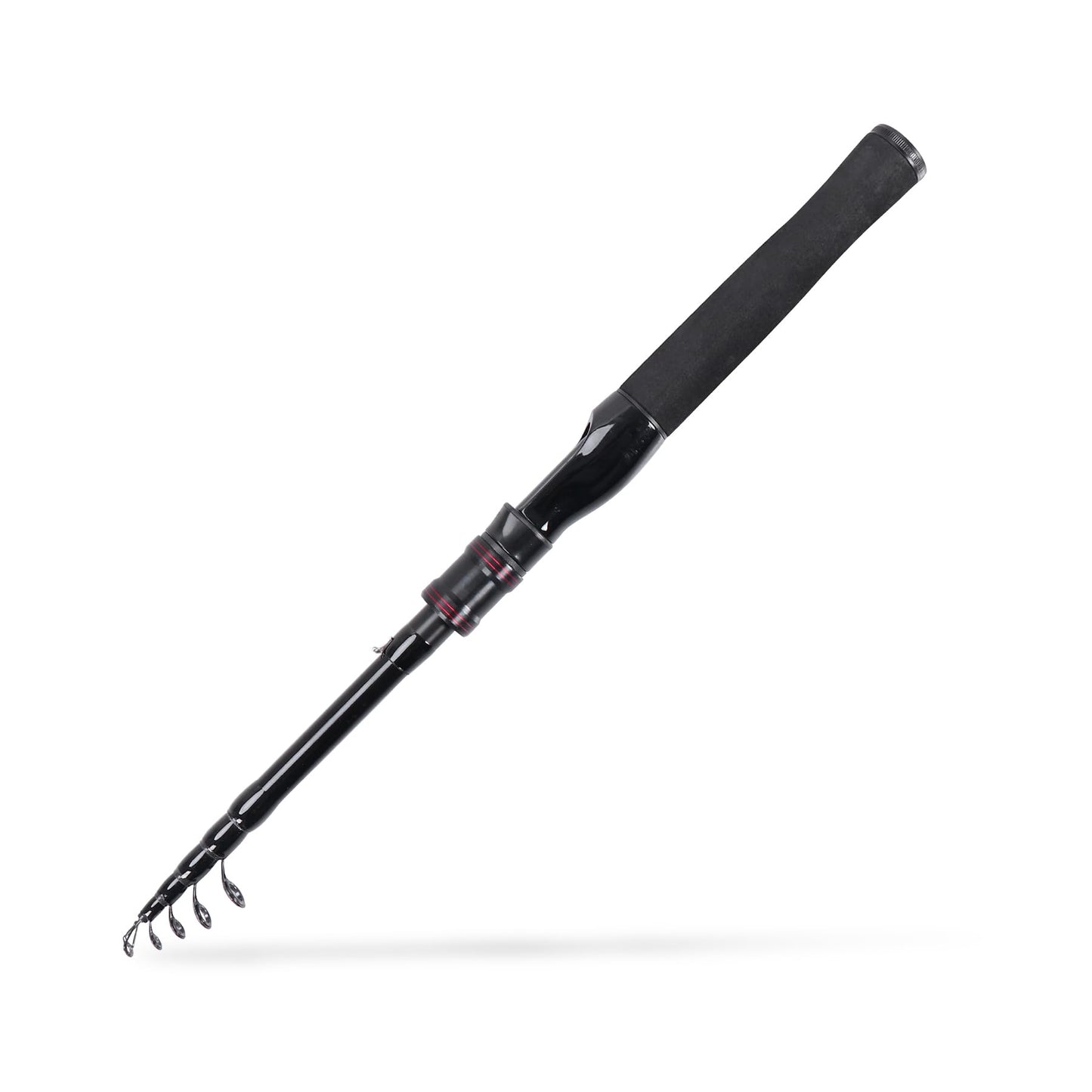 Telescopic Fishing Rod, Collapsible Fishing Rod Portable Spinning Pole for Saltwater and Freshwater, Carbon Fiber Lightweight and Compact Design (Full Extend 5.9 Feet)