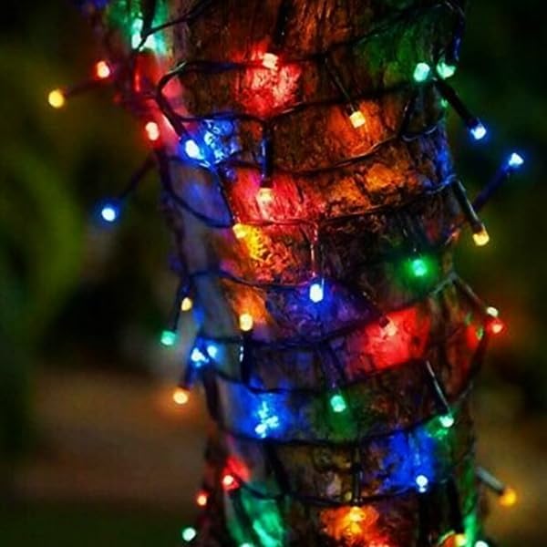 kemooie 500 LED Christmas String Lights, 164FT 8 Lighting Modes with Memory Plug in Waterproof Green Wire Lights, for Outdoor Birthday Christmas Party Garden Balcony Decorations (Multicolored)