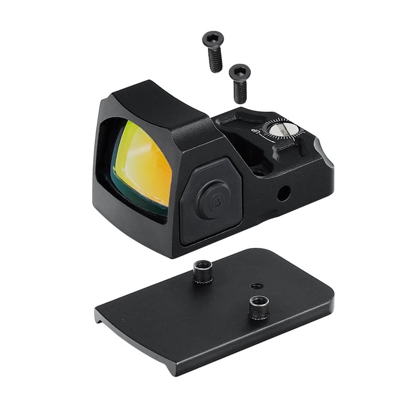 ohhunt Red Dot Sight 2 MOA Reticle Mini Shake Awake Optics 12 Brightness Adjustment (Red Dot)