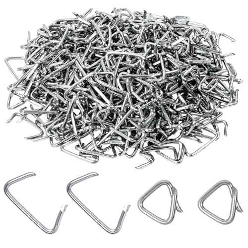 470Pcs Hog Rings, 3/4" Galvanized Hog Rings Upholstery, Hog Ring kit, Hog Ring for Furniture Upholstery, Auto Upholstery, Animal Pet Cages, Sausage Casings, Fencing