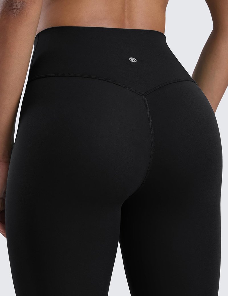 CRZ YOGA Butterlift Workout Leggings 25" - High Waisted Pilates Gym Athletic Womens Yoga Pants Buttery Soft Black Small