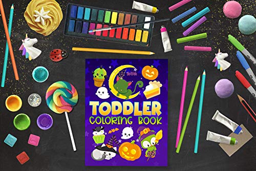 Toddler Coloring Book: 30 Cute Halloween Illustrations to Color for Children Ages 1-3