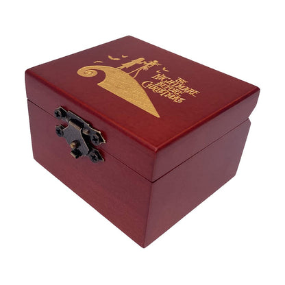 Youtang Halloween Christmas Music box Carved Wood Musical Box Wind Up Mechanism Colockwork Gift for Christmas,Birthday,Valentine's Day (Tune:This is Halloween, gold)