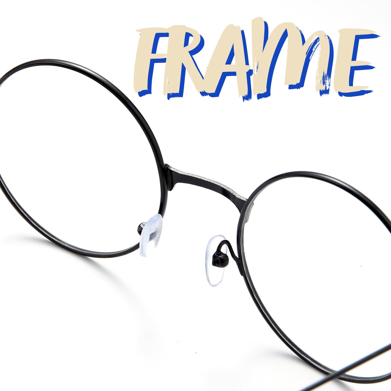 Spooktacular Creations Halloween Wizard Glasses, Old Men Round Wire Costume Glasses Accessory for Men Women Halloween Dress Up, Halloween Costume Prop