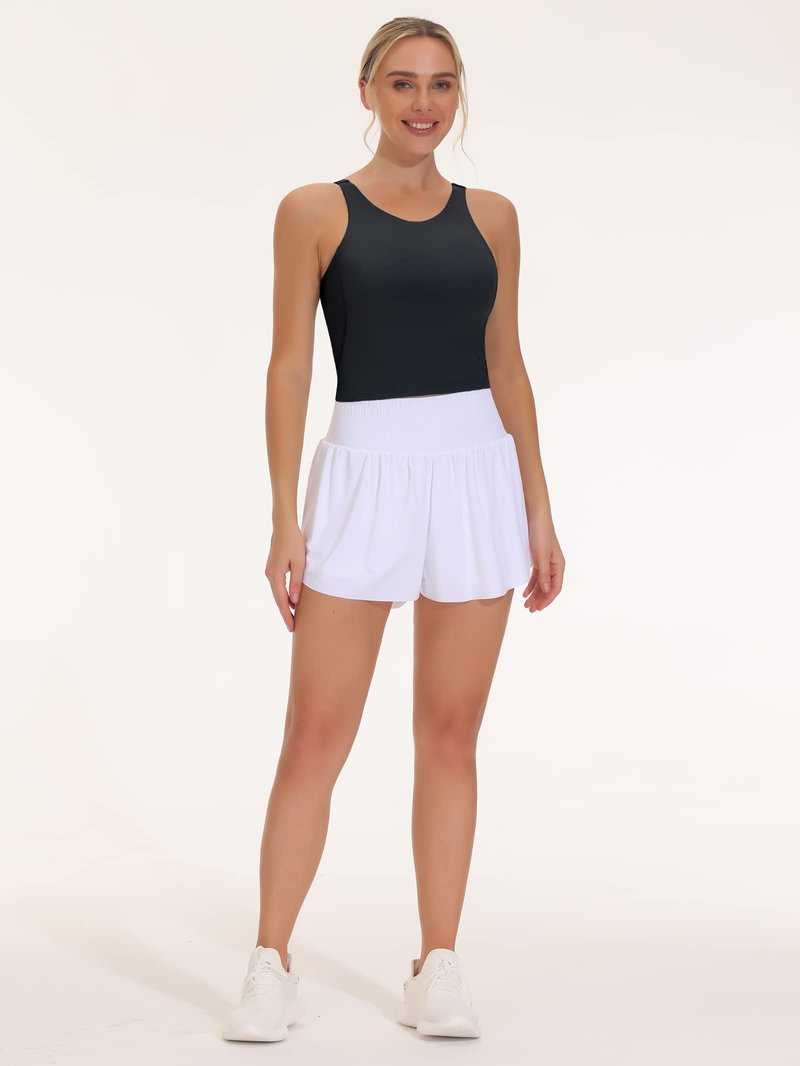 THE GYM PEOPLE Women's Sports Bra Sleeveless Workout Tank Tops Running Yoga Cropped Tops with Removable Padded