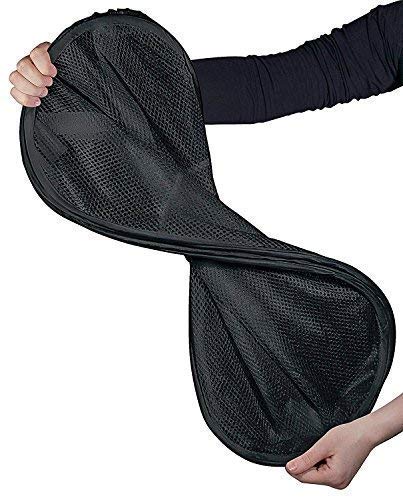 Buenod 2 Packs Mesh Pop up Laundry Hamper (Black) with Portable Handles, Collapsible for Storage, Foldable Pop-Up Laundry Bags for Kids Room, College Dorm or Travel