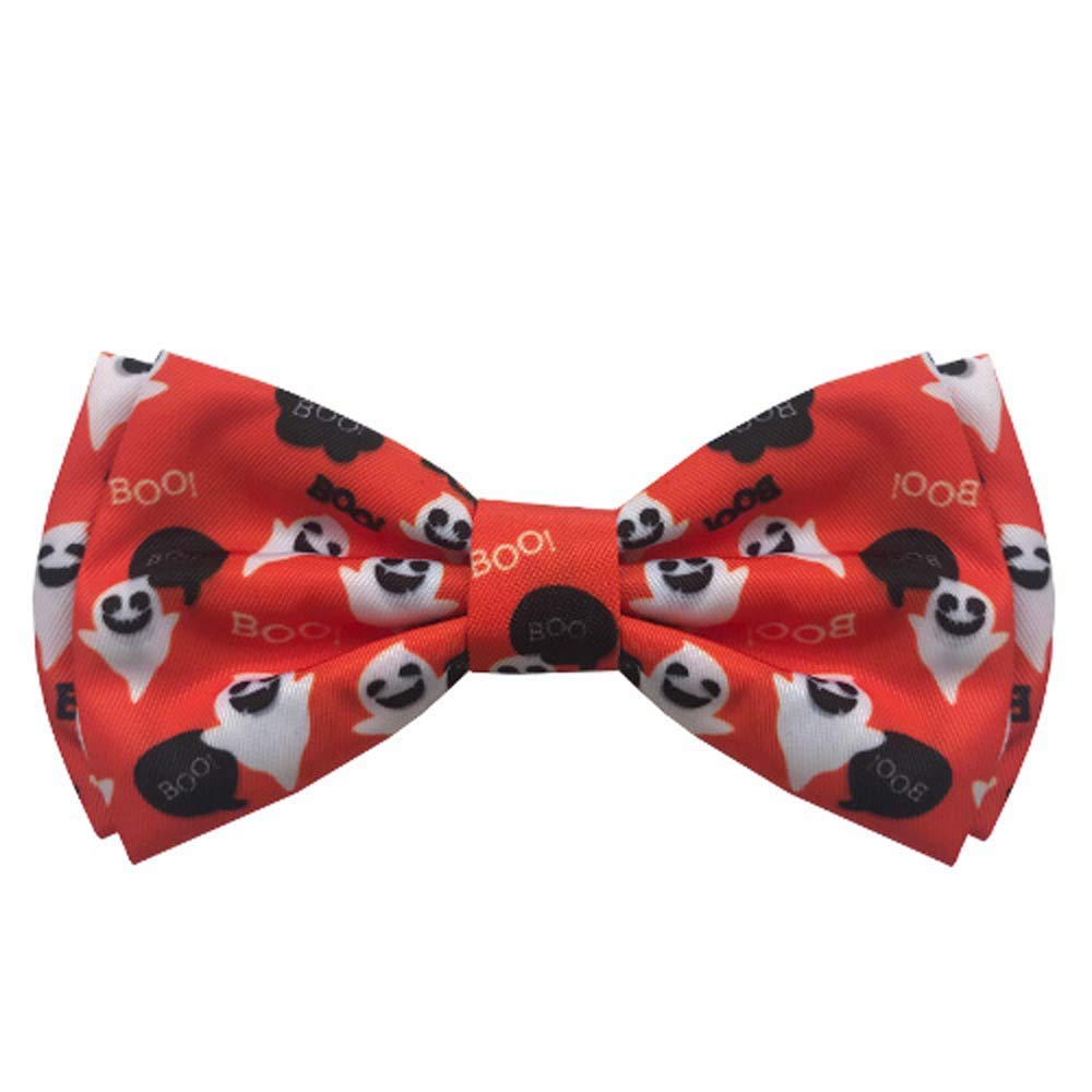 Huxley & Kent Pet Bow Tie for Dogs & Cats - Halloween Adjustable Hook & Loop Collar Accessory - Cute & Comfortable for Holidays & Celebrations - Ghostbusters, Extra-Large