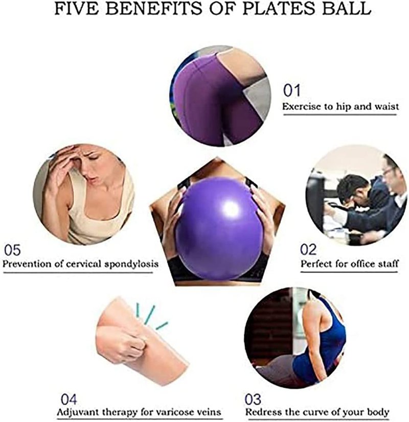 XIECCX Mini Yoga Balls 6 Inch Exercise Pilates Therapy Balance Micropore Ball Barre Equipment for Home Stability Training Physical Core Training with Pump(Blue)