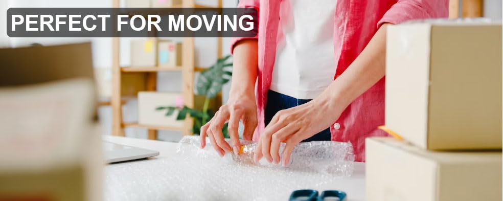Bargain Factory Extra Large 500mm X 100m Roll of Quality Bubble Cushioning Wrap Roll - Strong, Affordable, and Ideal for House Moving, Removals, Packing, Shipping, and Mailing