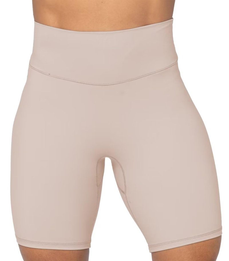 Sunzel No Front Seam High Waist Biker Shorts for Women, Squat Proof Yoga Workout Gym Bike Shorts 8" Inseam Creamy Skin X-Small