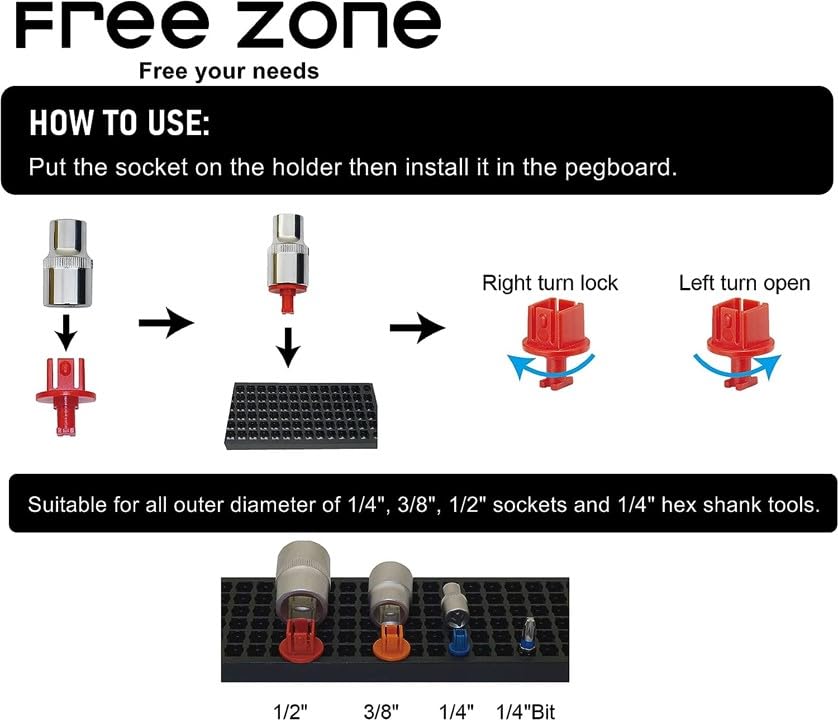 Free Zone Bit Organizer Set (2 PCS, Black) – 158-Hole 1/4 Inch Hex Bit & Drive Bit Storage – Screwdriver Bit Holder (Tools Not Included)