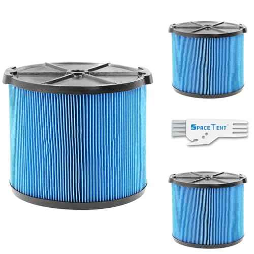 3 Pack VF3500 Filter Replacement for Rigid Shop Vac Filter 4 Gallon, 3-LAYER Fine Dust Wet/Dry Vacuum Filter 26643, compatible with RIDGID Portable 3-4.5 Gallon Shop Vac Models# WD4070
