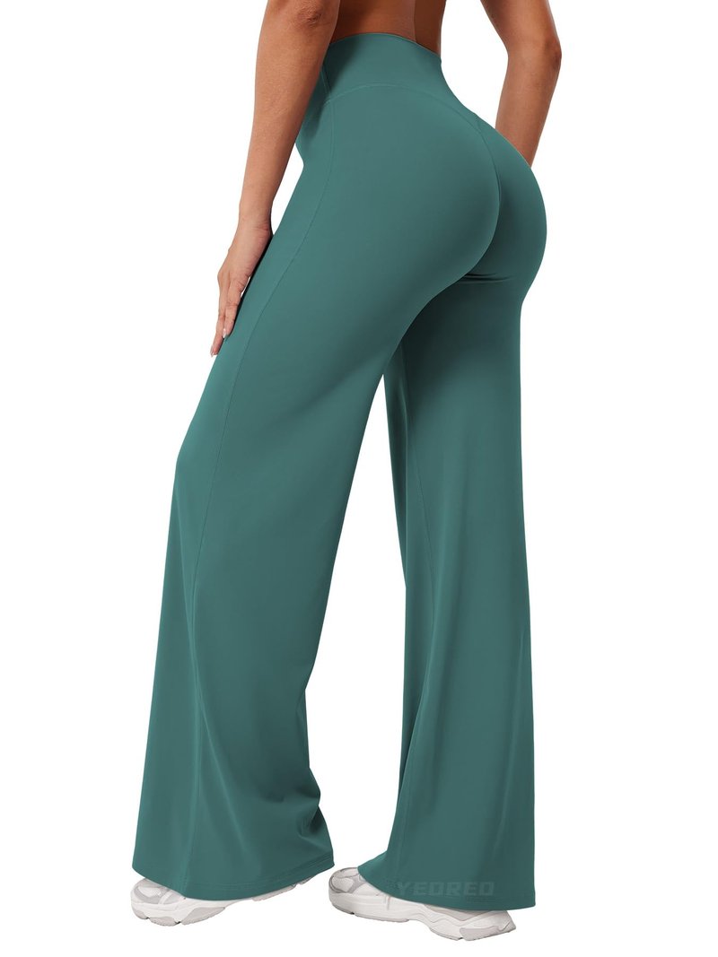 YEOREO Workout Leggings Womens No Front Seam Straight Leggings 31.5" High Waist Buttery Eddiy Gym Yoga Pants Mediterranea XXS