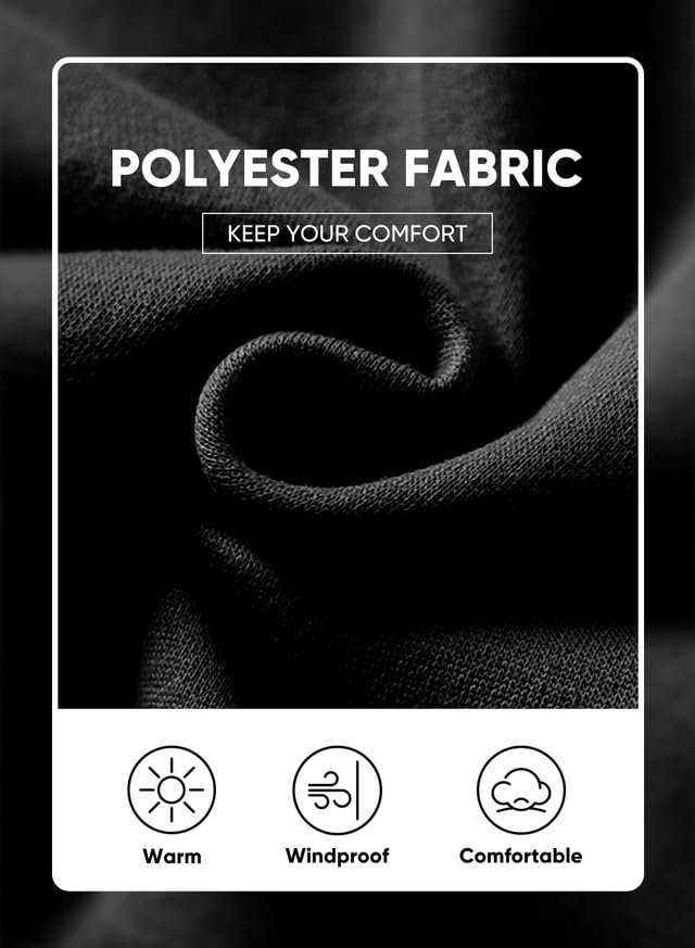 JMIERR Men's Sweatshirt Mens Fall Vintage Drawstring Hoodies Sweatshirts for Men Long Sleeve Hooded Pullover with Pockets Collar Fleece Casual Basic Simple Winter Shirts Sweater, US50(2XL), Black