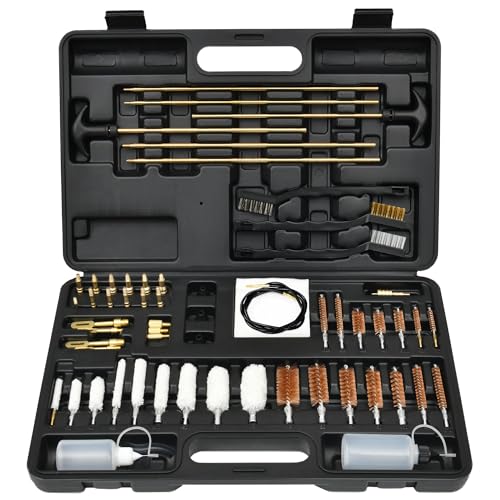 GLORYFIRE Elite Gun Cleaning Kit Universal Cleaning Kit for Guns with Case, Reinforced and Lengthened Rods and Wire Rope