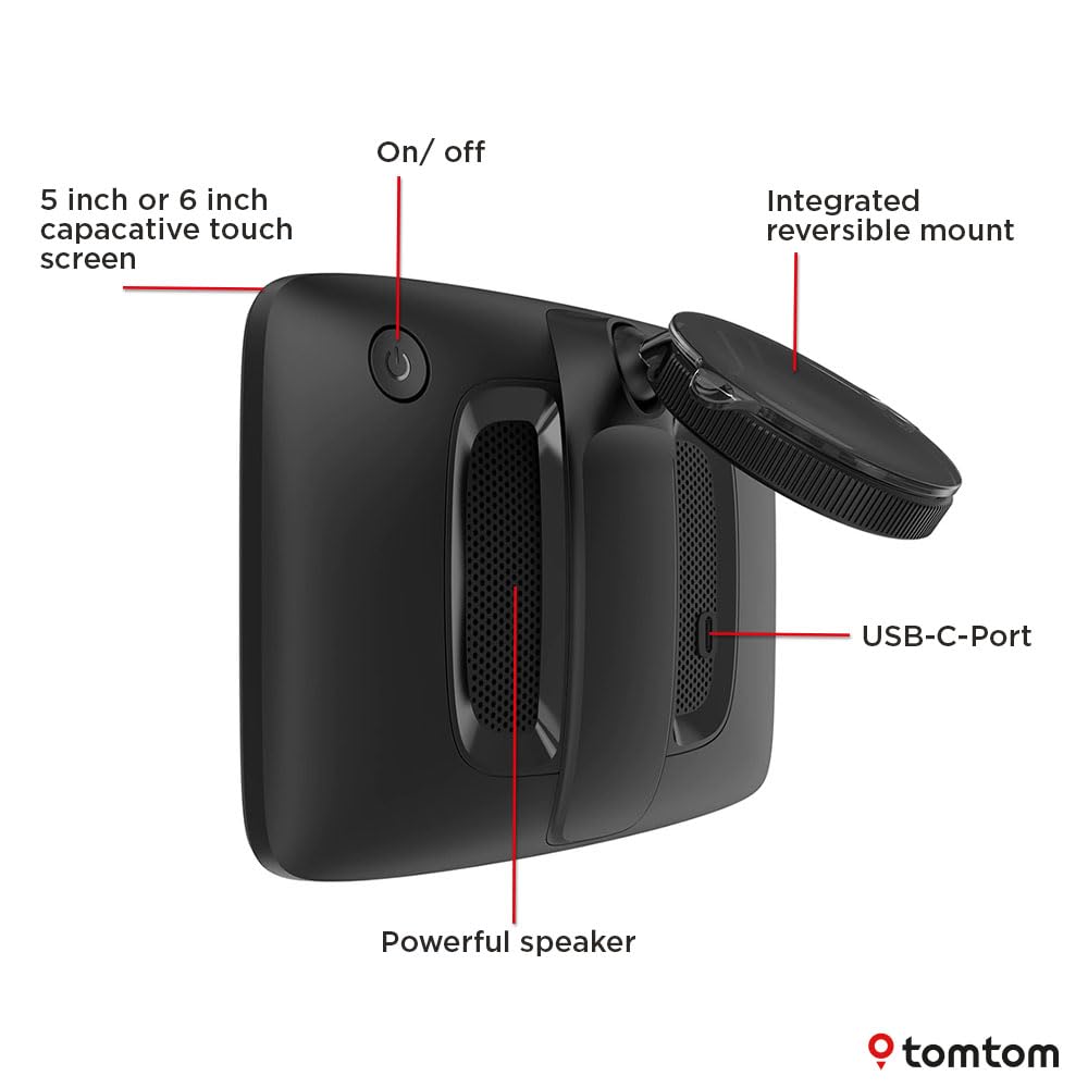 TomTom Car Sat Nav GO Classic 2nd (6 inch, with Traffic information, speed cam alert trial, Europe Map updates included, updates via WiFi, Moving Lane Guidance, integrated reversible mount)