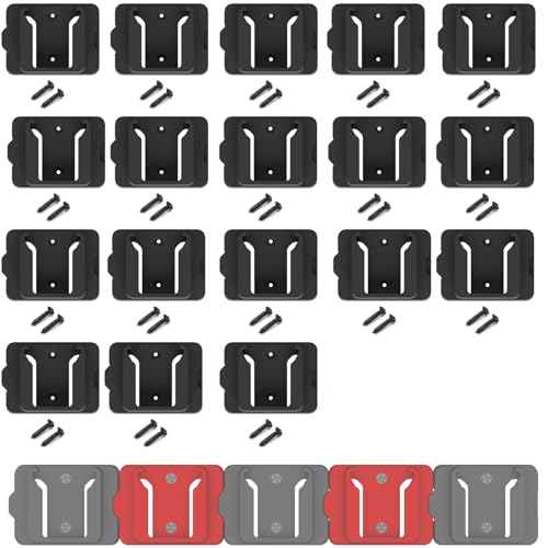 Battery Holder for Milwaukee 18 18V Battery (No Battery), 18Packs Wall Mount Batteries Storage for Wall, Work Van, Shelf, Toolbox