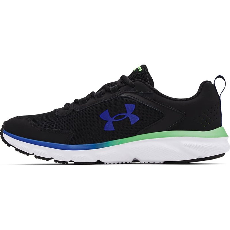 Under Armour Men's Charged Assert 9 Running Shoe, Black/White/Royal, 11.5 M