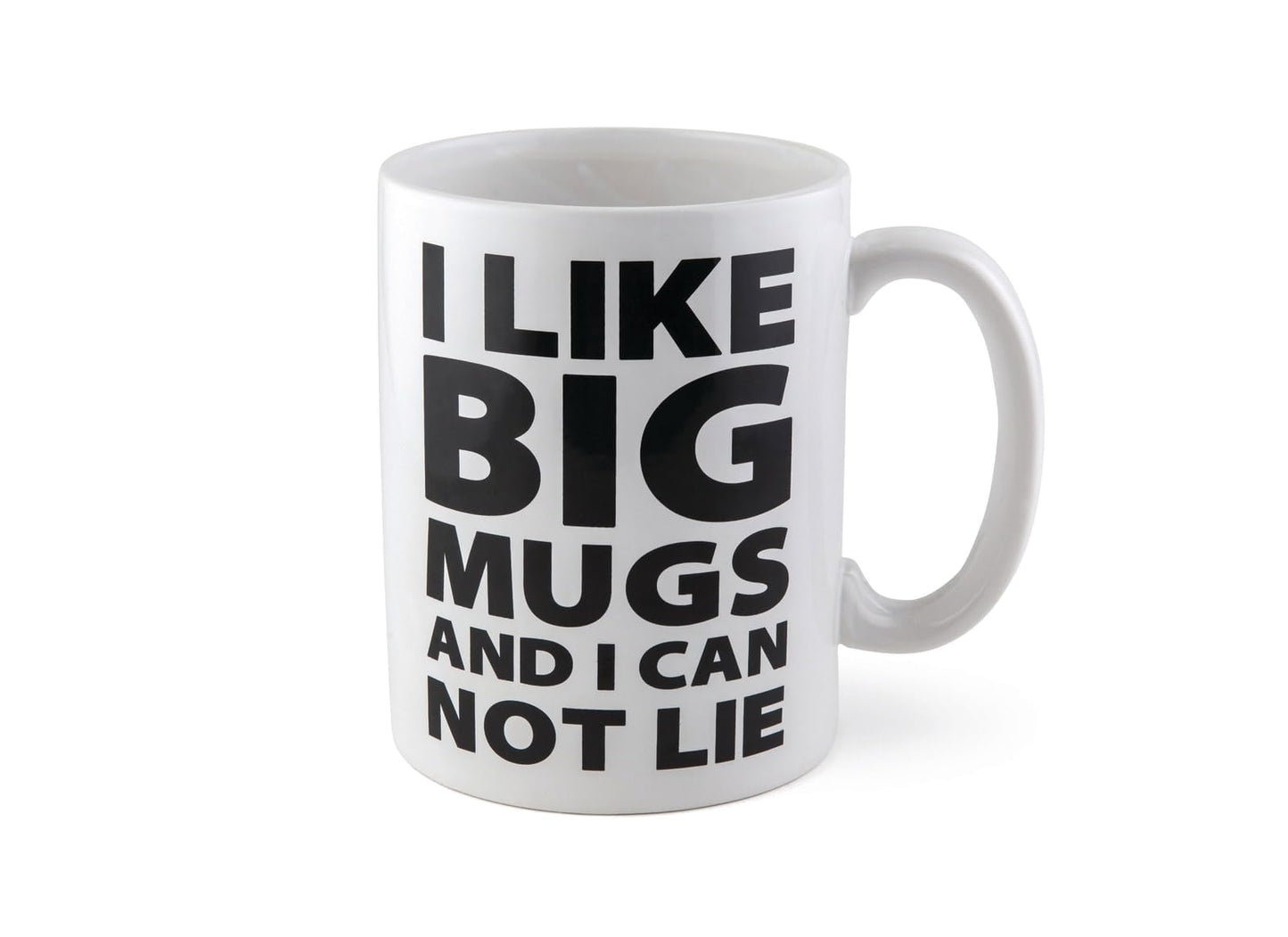 BigMouth Inc. Extra Large Coffee Mug 64 Oz - Giant Tall Ceramic Coffee Cup - Sturdy, Microwave Safe - Funny Huge Cup - Cool Gag Gift, White/Black