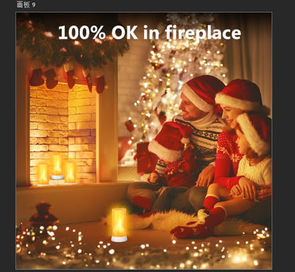 DI MORE 2PCS LED Flame Light, USB Rechargeable Flame Lamp with Remote & Timer, Waterproof Dimmable Flameless Candles Light for Home Party Garden Camping Halloween Christmas Decoration