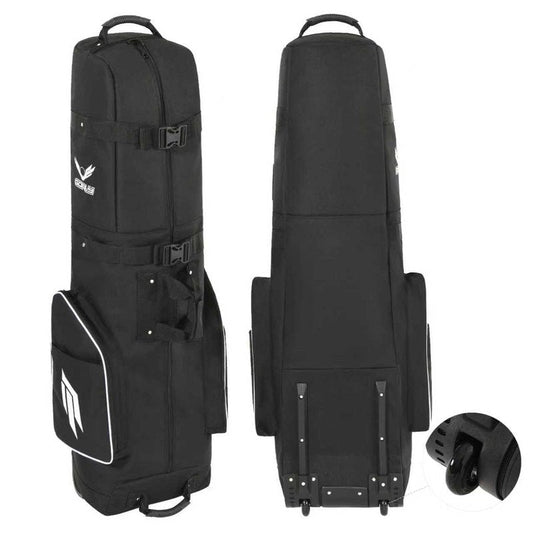 Gofly Golf Travel Bag for Airlines with Wheels, Lockable Zipper and Shoes Compartment, Soft-Sided Golf Club Travel Bag for Airline, Wear-Resistant Waterproof 900D Polyester Oxford