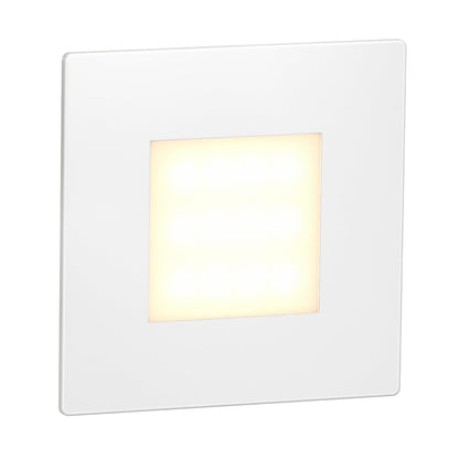 ledscom.de LED Staircase Light/recessed Wall Light FEX for Indoors and Outdoors, Angular, 85 x 85mm, Warm White