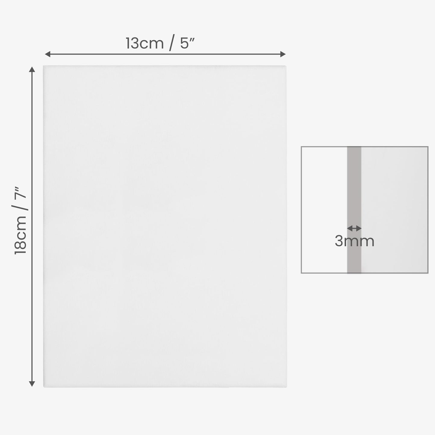 Belle Vous Blank Canvas (12 Pack) - 13 x 18cm (5 x 7 inches) - Small Pre Stretched Canvas Panel Boards - Suitable for Acrylic and Oil Painting Also for Sketching and Drawing