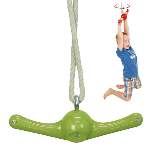 AMYESE Swing Spins - 360° Spinner Swing for Boys Girls Indoor Outdoor Twister Activity, Flip Toy for Teens Exercise, Build Kids Body Strength, Basement Playground Backyard Fun Accessory, Green