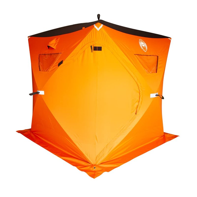 Nordic Legend Arctic Blaze 3-4 Man Pop-Up Portable Ice Fishing Shelter,34 Square Feet of Fishable Area, Portable Ice Shanty