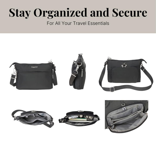 Baggallini Womens Anti-theft Memento Crossbody Bag Cross Body