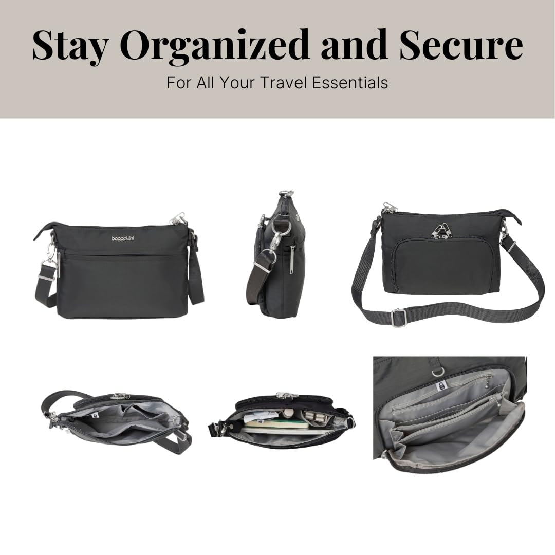 Baggallini Womens Anti-theft Memento Crossbody Bag Cross Body