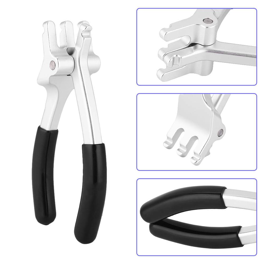 Archery D Loop Pliers for Compound Bow, Bow Press Tools Accessories Bowstring D Ring Install Tool Nocking Point Pliers Archer Making Installing Adjusting Clamping Hunting Repair Comfort Grip Handle