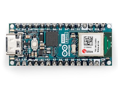 Arduino Nano ESP32 with Headers [ABX00083] – ESP32-S3, USB-C, Wi-Fi, Bluetooth, HID Support, MicroPython Compatible for IoT & Embedded Projects