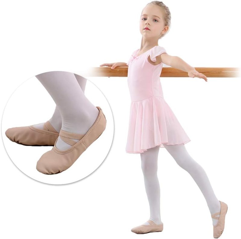Ballet Shoes for Girls - Soft Leather Toddler & Kids Dance Slippers | Comfortable Fit & Stylish Design