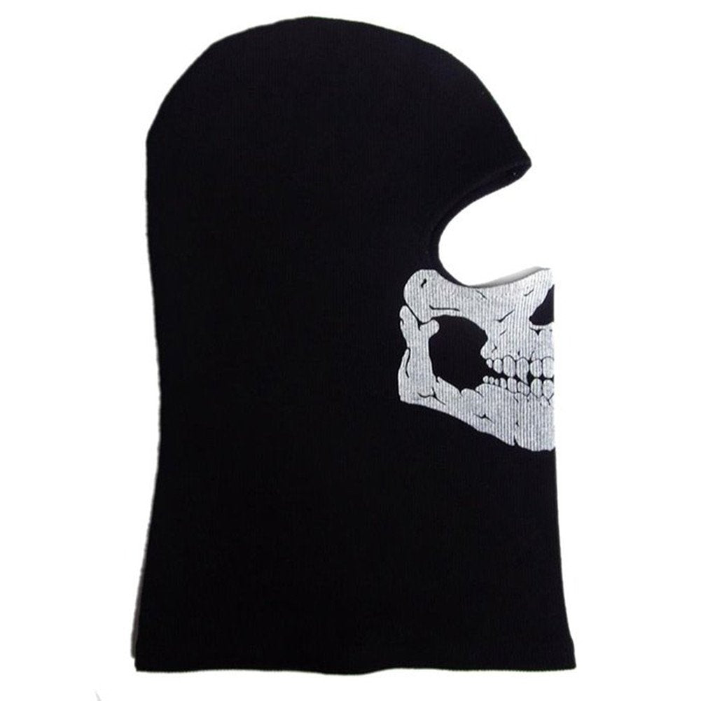 Nuoxinus Black Balaclava Ghosts Skull Full Face Mask for Cosplay Party Halloween Outdoor Motorcycle Bike Cycling Skateboard Hiking Skiing Snowmobile Snowboard