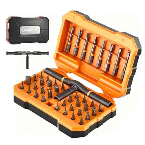 42 in 1 Magnetic Screwdriver Set, Ratcheting Screwdriver Kit,Detachable Multi-Functional Handle & 40pcs in Storage Case for Electronics, Furniture, DIY& Holiday Gifts (Orange)