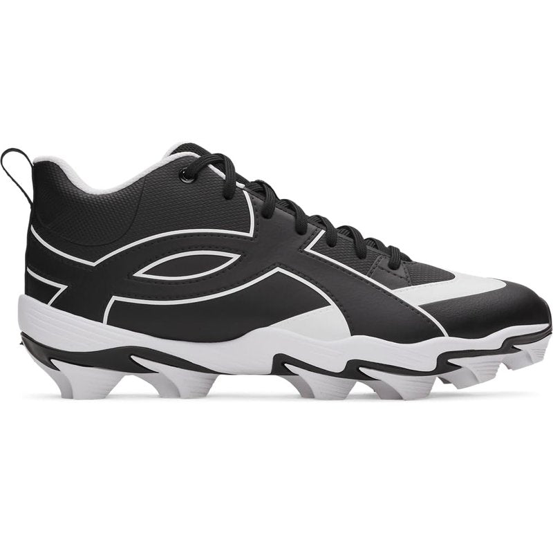 Under Armour Men's Leadoff Icon Mid Baseball Cleats, (001) Black/Black/Anthracite, 12.5, US
