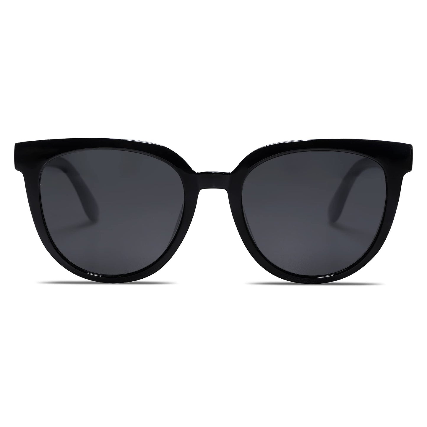 SOJOS Trendy Cat Eye Round Polarized Sunglasses for Women Fashion UV Protection Sunnies Sunglasses SJ2175