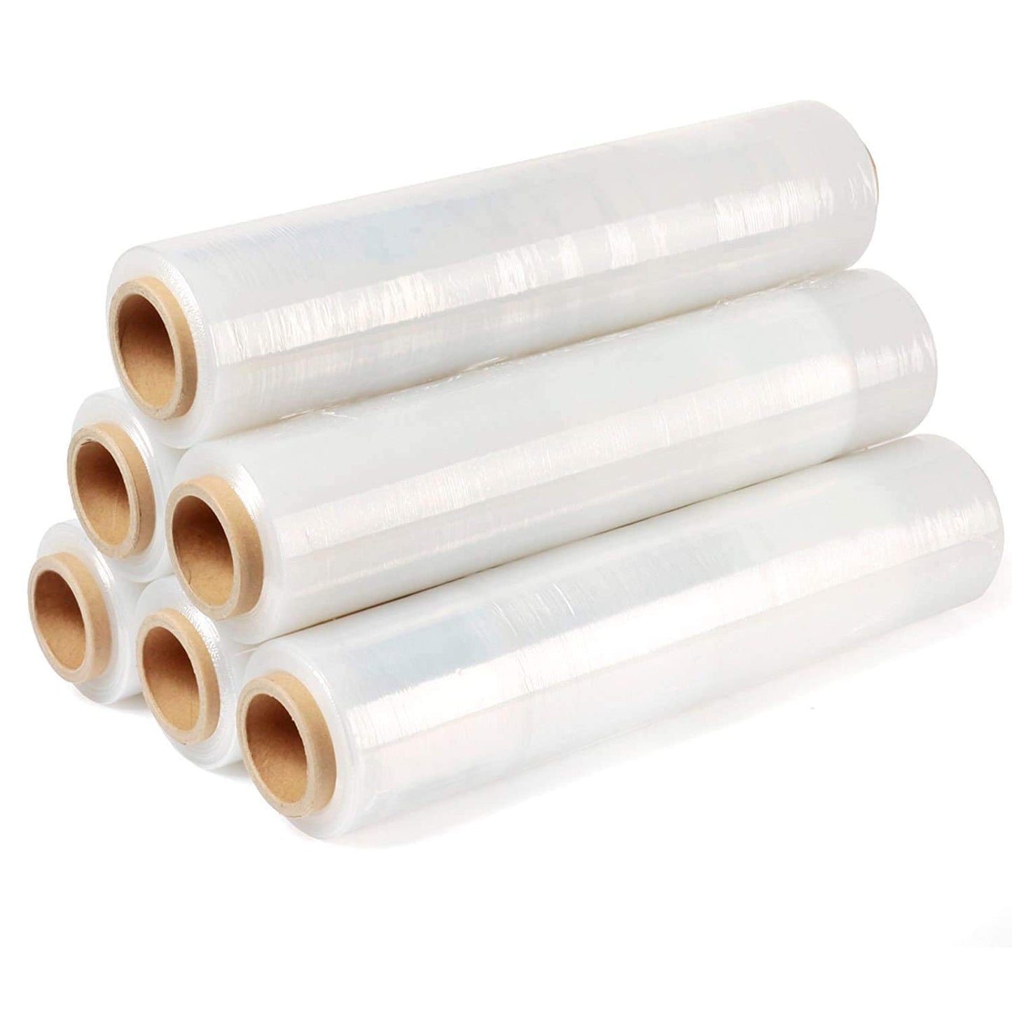 REQUISITE NEEDS Heavy Duty Shrink Wrap Roll Cling Film Packaging 400MM x 250M (Pack Of 6) (Clear)