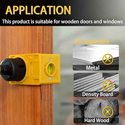 RKK Door Lock Installation Kit - Deadbolt & Door Knob Hole Saw Kit - Yellow
