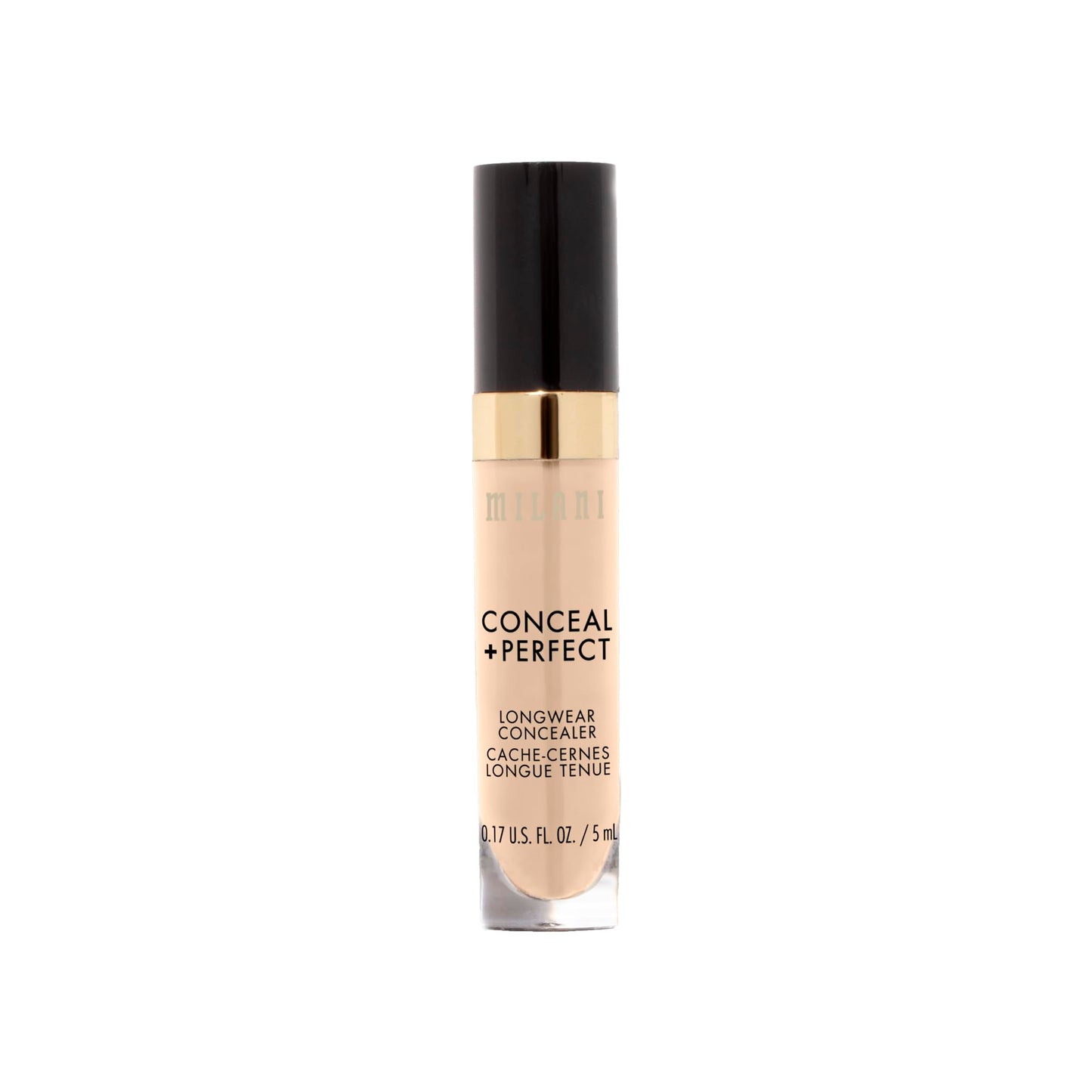 Milani Conceal + Perfect Longwear Concealer Full Coverage Infused with Hyaluronic Acid & Vitamin E, Cover Dark Circles, Blemishes & Skin Imperfections for Long-Lasting Wear - Light Nude