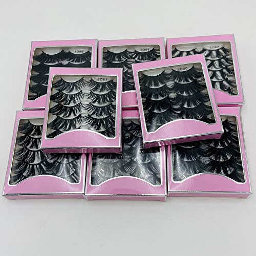 HBZGTLAD NEW 5Pair Fluffy Lashes 25mm 3d Mink Lashes Long Thick Natural False Eyelashes Lashes Vendors Makeup Mink Eyelashesa(5D83)
