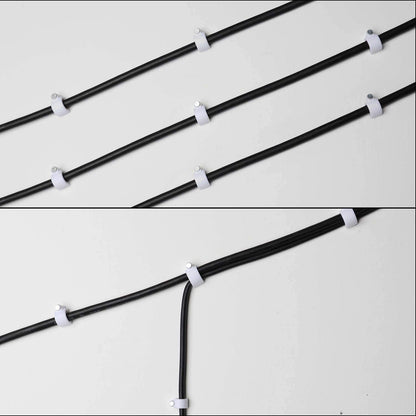 Cable Clips 10mm Nail in Cable Holder Clip 100 Pcs Wire Clips Speaker Tacks for Cords Coax Clamps Ethernet Cord Tacks RG6 RG59 CAT6 RJ45 Wall Wire Organizer