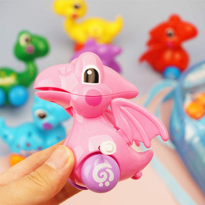 Dinosaur Toys - 6 Pack Wind Up Pull Back for 3-6 Years Old Girls Toddlers Boys, Birthday Party Supplies Favors With Backpack